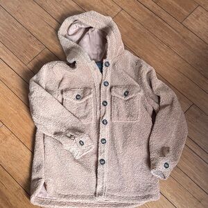 Sanctuary Women's Tan Teddy Jacket with Hood